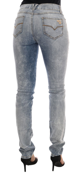 Chic Light Blue Torn Slim Fit Jeans - Luxury for You