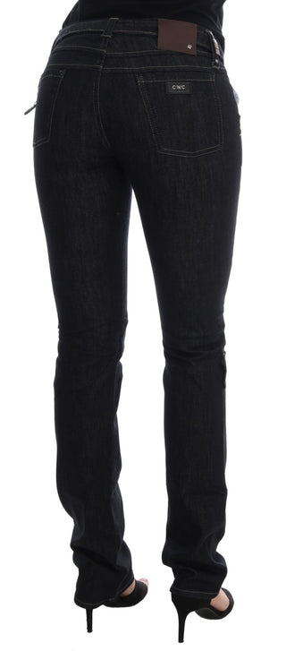 Svelte Dark Blue Cotton Slim Jeans - Luxury for You