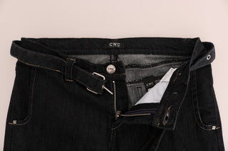 Svelte Dark Blue Cotton Slim Jeans - Luxury for You