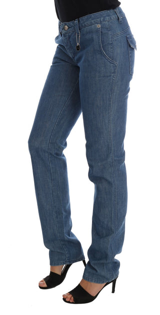 Super Slim Blue Wash Cotton Jeans - Luxury for You