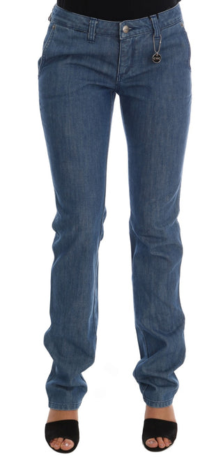 Super Slim Blue Wash Cotton Jeans - Luxury for You