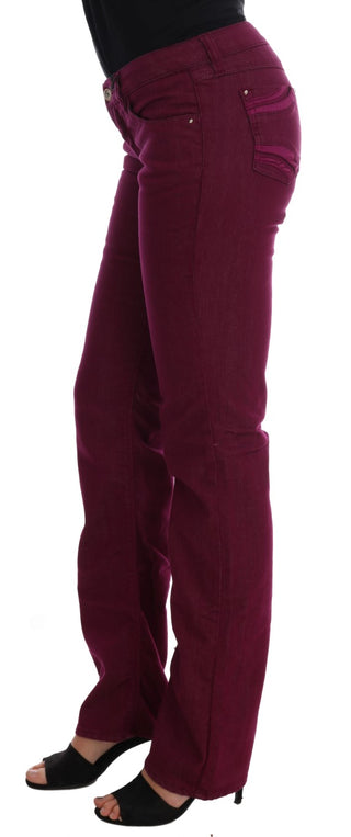 Sleek Red Straight Fit Luxury Jeans - Luxury for You