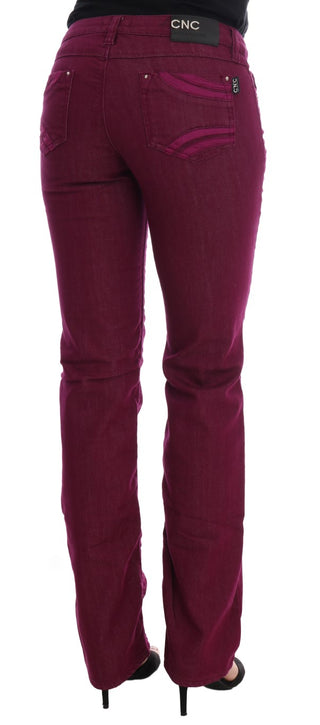 Sleek Red Straight Fit Luxury Jeans - Luxury for You