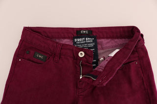 Sleek Red Straight Fit Luxury Jeans - Luxury for You