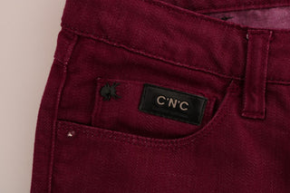 Sleek Red Straight Fit Luxury Jeans - Luxury for You