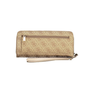 beige leather purse