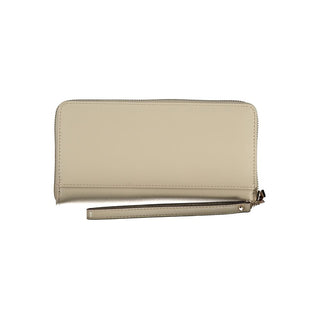 beige leather wallet