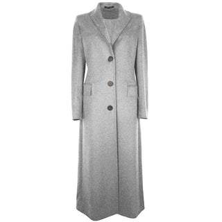 grey long coat