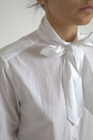 Elegant White Cotton Long Sleeve Shirt