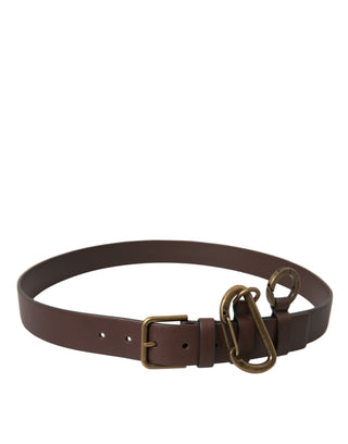 Elegant Calf Leather Belt With Metal Buckle Closure