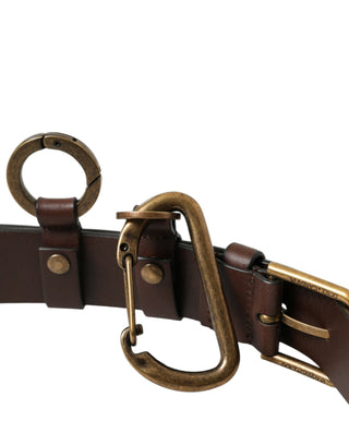 Elegant Calf Leather Belt With Metal Buckle Closure