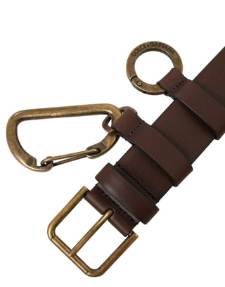 Elegant Calf Leather Belt With Metal Buckle Closure