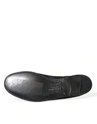 Elegant Black Velor Loafers For The Discerning Gentleman