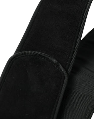 Elegant Suede Waist Belt In Timeless Black