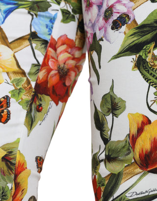 Floral High Waist Cropped Fashion Pants