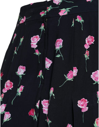 Elegant Floral A-line Knee-length Skirt