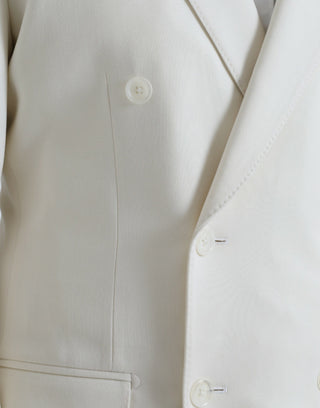 White Wool Martini Double Breasted Blazer