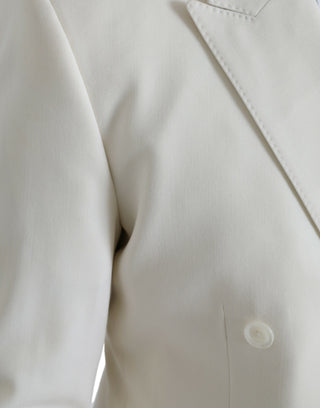 White Wool Martini Double Breasted Blazer