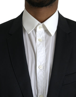 Black Wool Martini Single Breasted Blazer