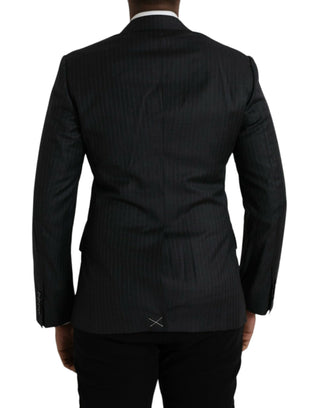 Black Stripe Martini Single Breasted Coat Blazer