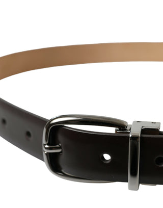 Elegant Dark Brown Leather Belt