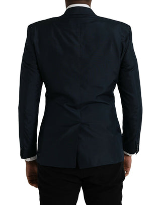 Blue Gold Notch Single Breasted Coat Blazer