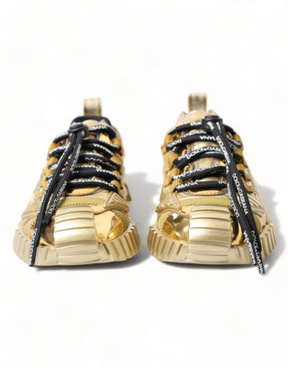 Gleaming Gold-toned Luxury Sneakers