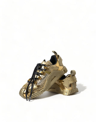 Gleaming Gold-toned Luxury Sneakers