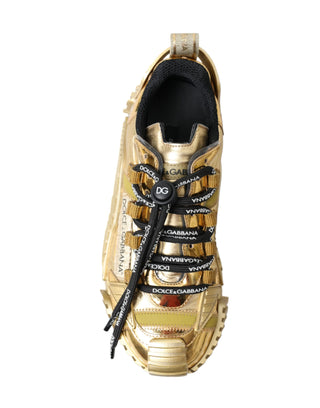 Gleaming Gold-toned Luxury Sneakers