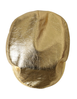 Metallic Gold Polyester Newsboy Hat Men