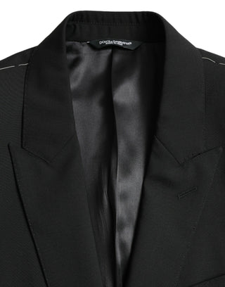 Black Wool Martini Formal 2 Piece Suit