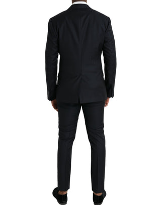 Dark Blue Wool Napoli Formal 2 Piece Suit