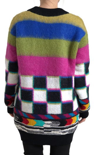 Multicolor V-neck Luxury Pullover Sweater