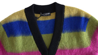 Multicolor V-neck Luxury Pullover Sweater