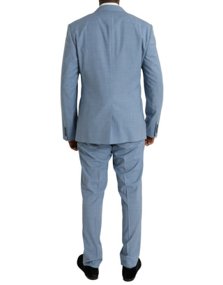 Light Blue Polyester Martini Formal 2 Piece Suit