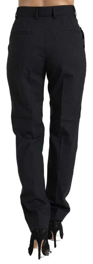 Elegant High-waist Tapered Wool Pants