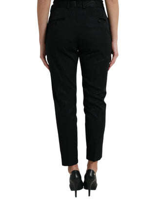 Elegant High-waist Tapered Cropped Pants