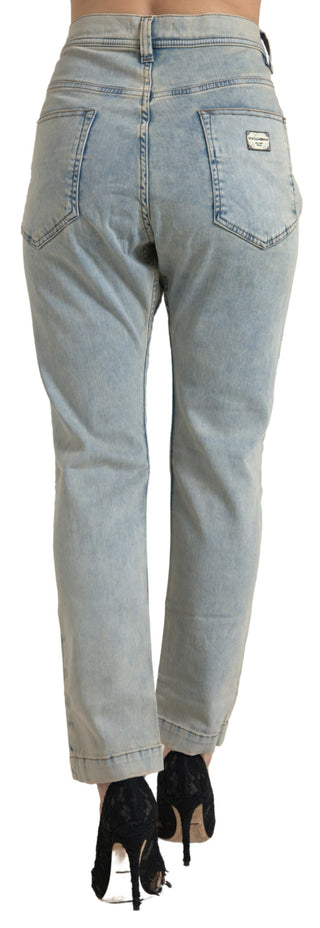 Chic Mid Waist Skinny Jeans In Blue