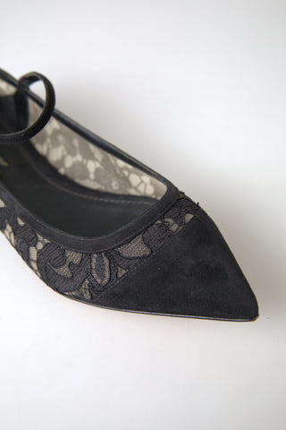 Elegant Black Lace Flats