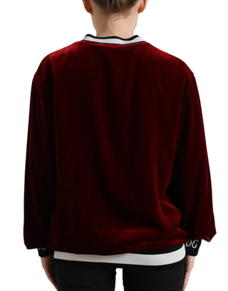 Elegant Bordeaux Silk-blend Sweater