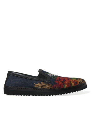 Elegant Multicolor Floral Loafers