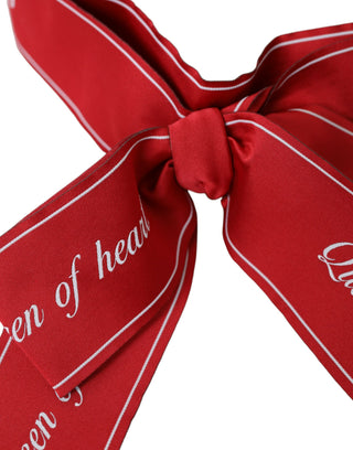 Red Polyester Queen Of Hearts Belt