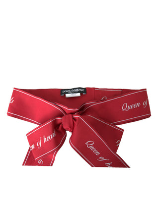 Red Polyester Queen Of Hearts Belt