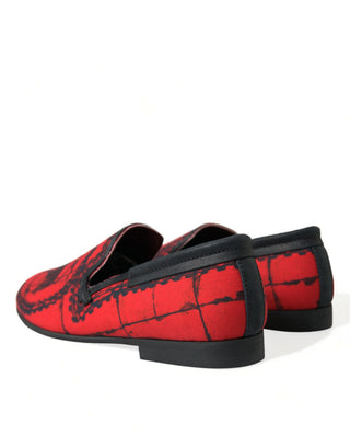 Torero-inspired Luxe Red & Black Loafers