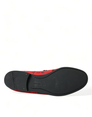 Torero-inspired Luxe Red & Black Loafers