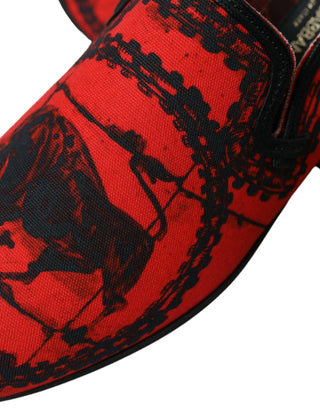 Torero-inspired Luxe Red & Black Loafers