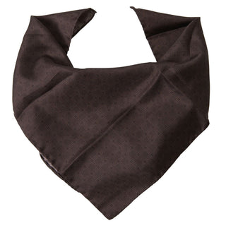 Elegant Silk Men's Square Scarf In Rich Brown