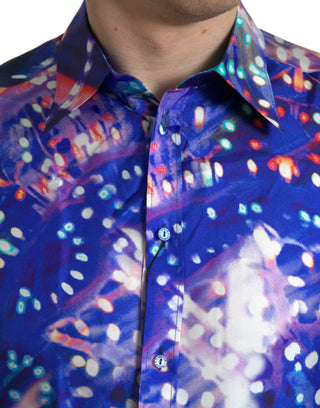 Purple Luminarie Silk Slim Martini Shirt