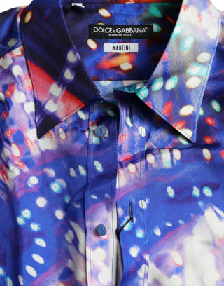 Purple Luminarie Silk Slim Martini Shirt