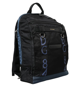 Black Nylon Dg Logo School Backpack Men Bag